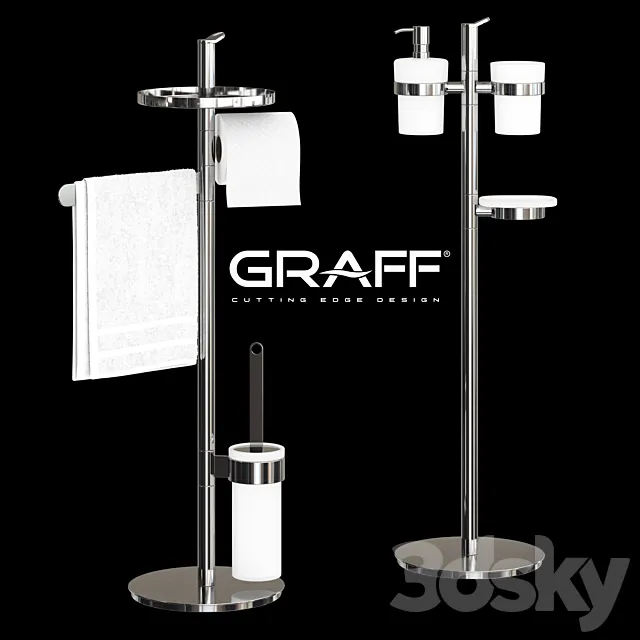 Graff set for bath SENTO Series standing accessories 3ds Max