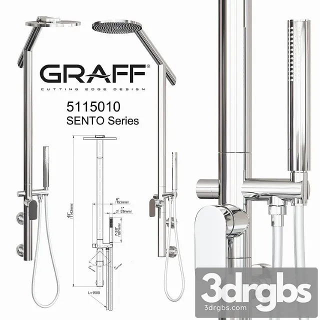 Graff Shower Set 5115010 Sento Series 3dsmax Download