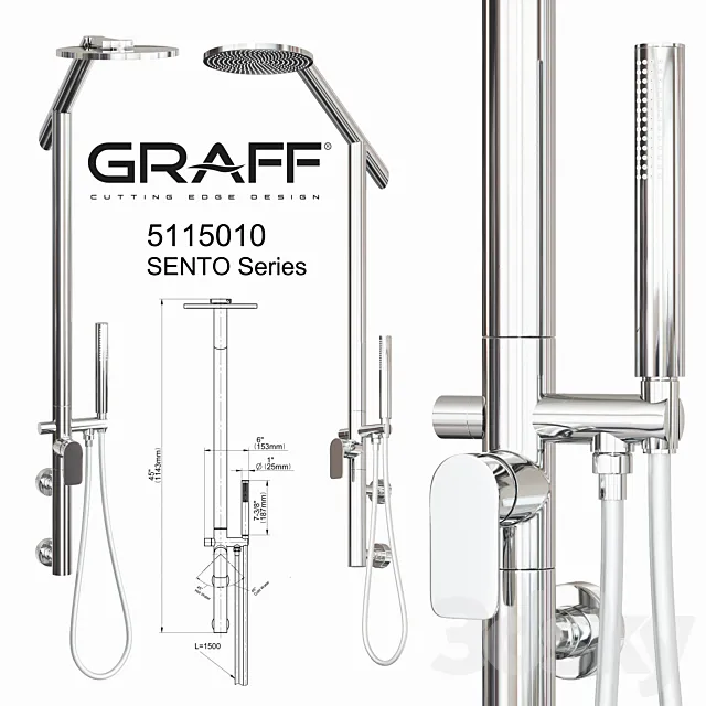Graff Shower set 5115010 SENTO Series 3DSMax File