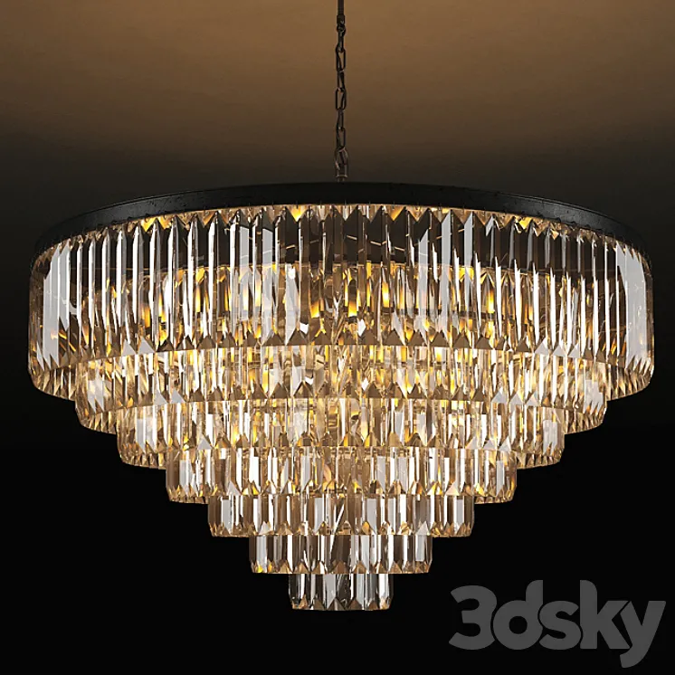 GRAMERCY HOME – ADAMANT 7 RING CHANDELIER CH015-33-ABG 3DS Max