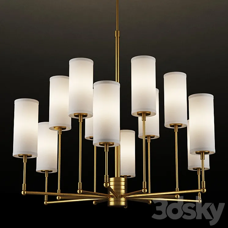 GRAMERCY HOME – CLARENCE CHANDELIER CH074-12-BRS 3DS Max