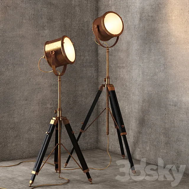 GRAMERCY HOME – Floor Lamp FL038-1BRS 3DS Max Model