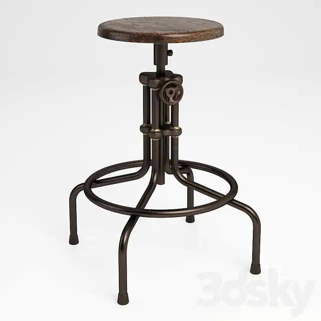 GRAMERCY HOME – ISAAC COUNTER HIGH STOOL 445.002C 3DS Max Model