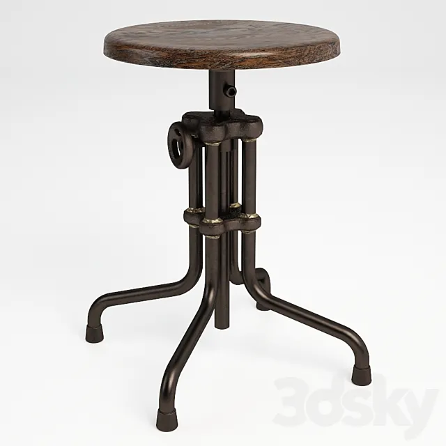 GRAMERCY HOME – ISAAC COUNTER LOW STOOL 445.002B 3DS Max Model