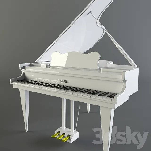 Grand Piano 3DS Max Model