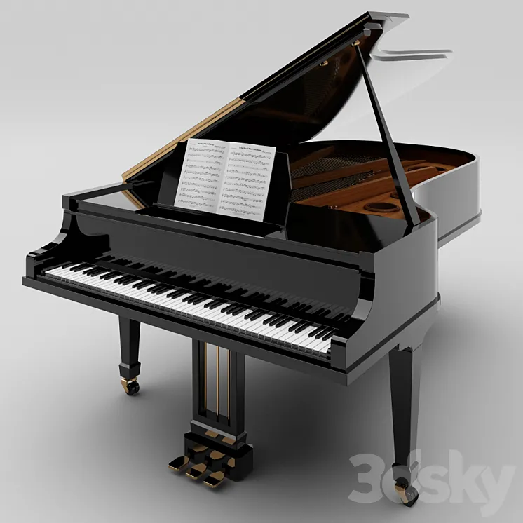 Grand Piano 3DS Max Model