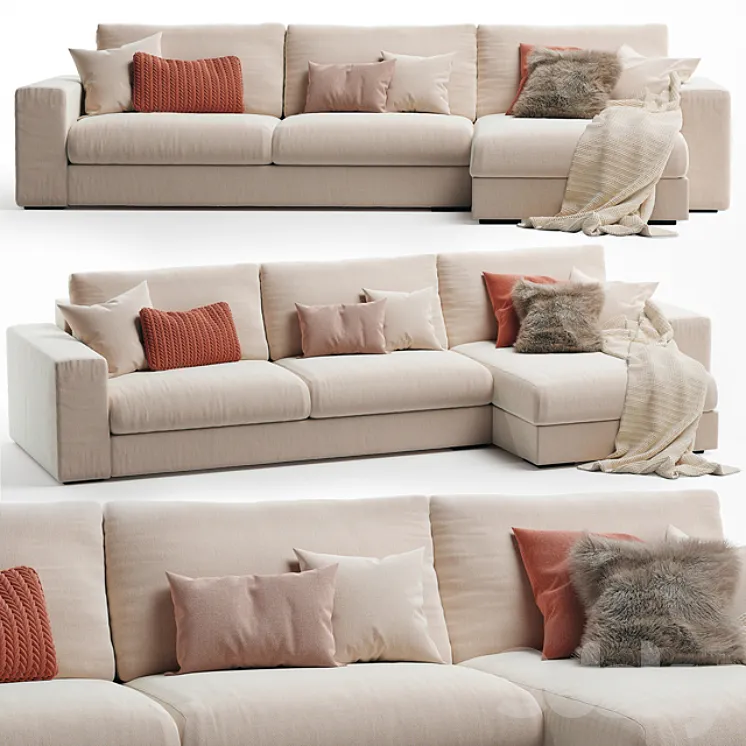 Grande plain sofa 3DS Max