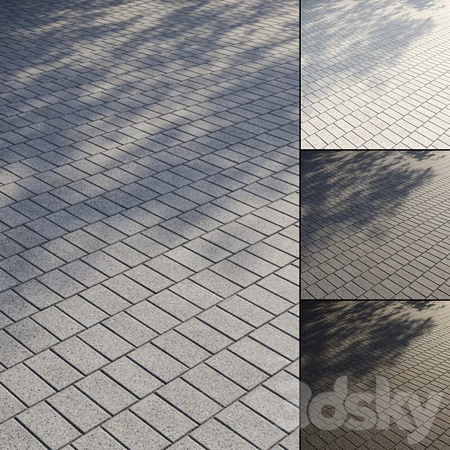 Granite paving slabs Type 4 3DSMax File