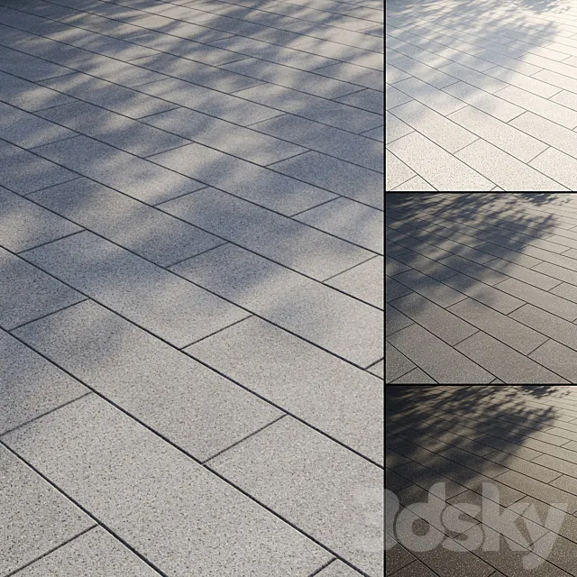 Granite paving slabs Type 6 3DS Max Model