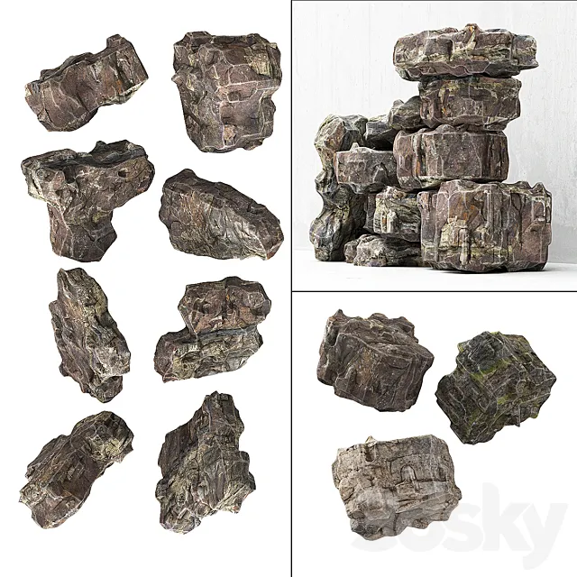 Granite rock stone 3DSMax File