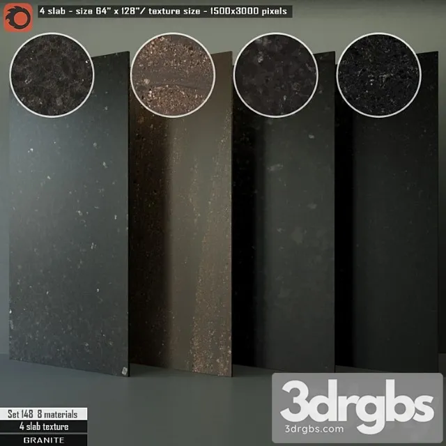 Granite slab set 148 3dsmax Download