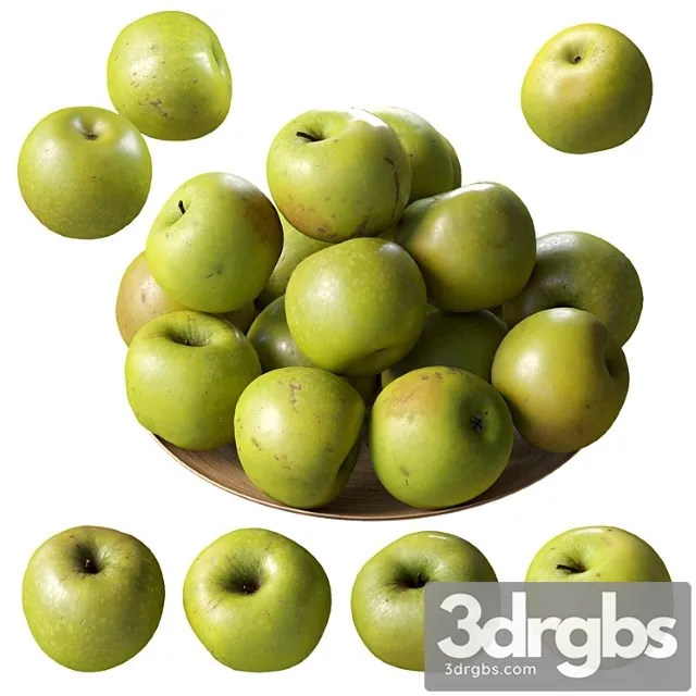 Granny Smith Apples. 4 Models 3dsmax Download