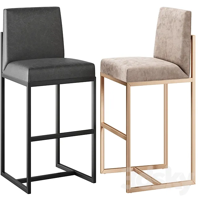 Grant stool RH 3ds Max