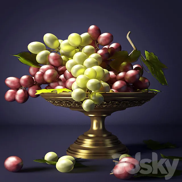 Grapes in a vase 3DS Max Model