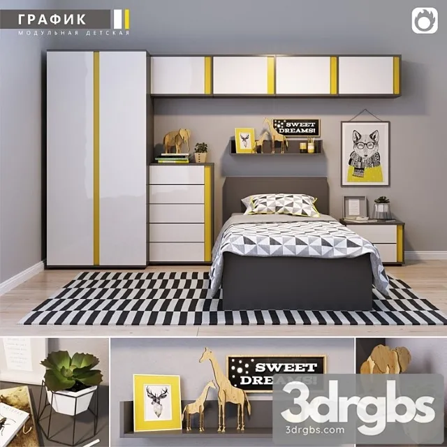 Graphic Bedroom 3dsmax Download