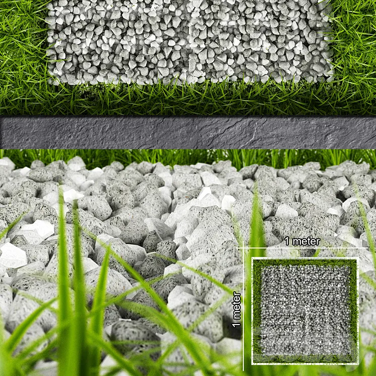 GRASS AND STONES 3DS Max