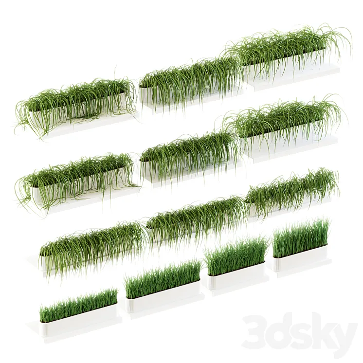Grass for shelves. 13 models of v2 3DS Max
