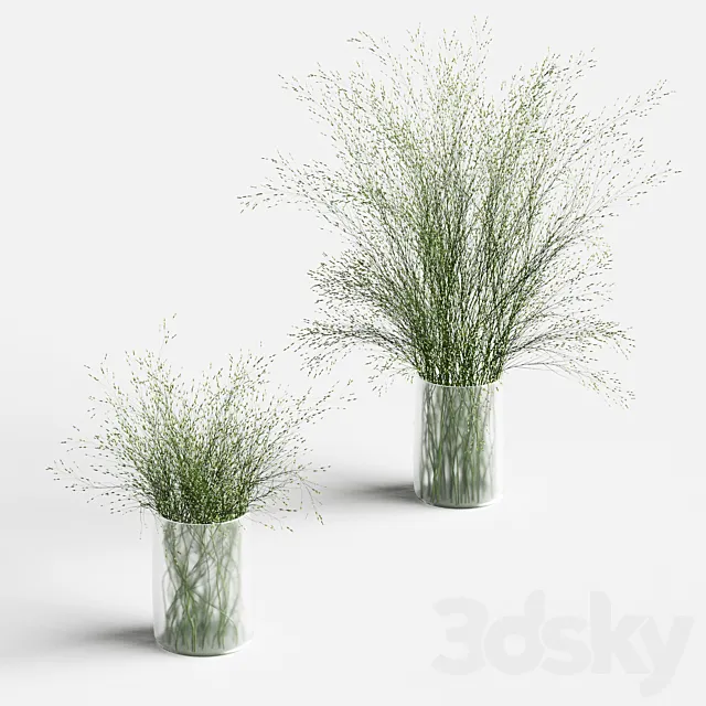 Grass in vases 2 3DSMax File