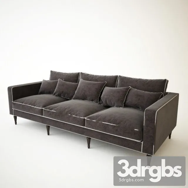 Gray Fabric Moderm Sofa 3dsmax Download