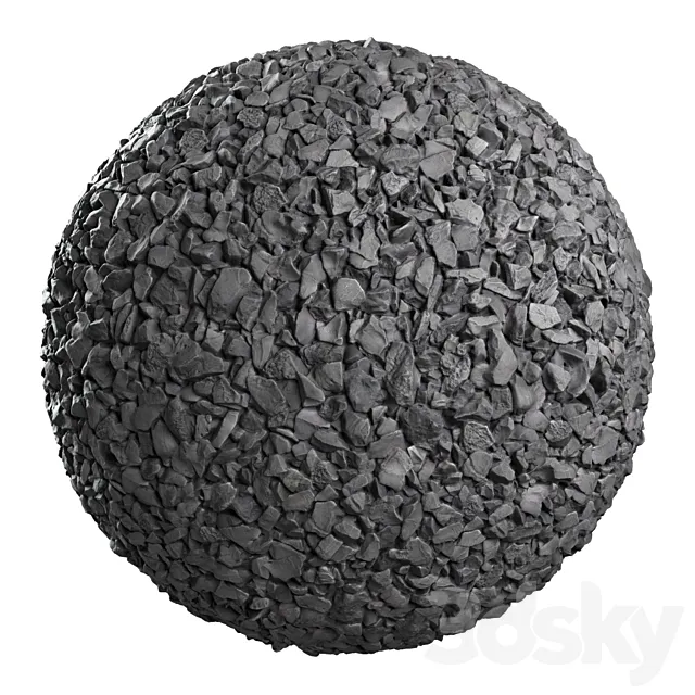 Gray gravel 3DS Max Model