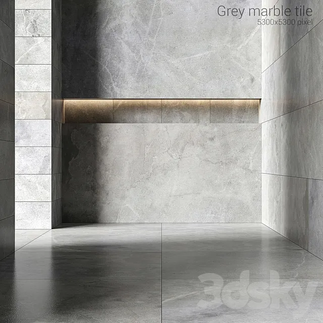 Gray marble tiles 2 3DS Max Model