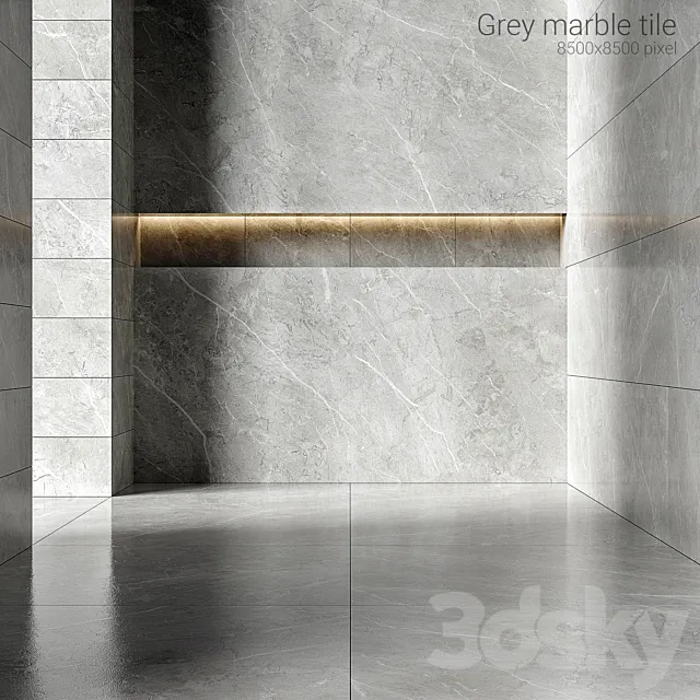 Gray marble tiles 3 3DS Max Model