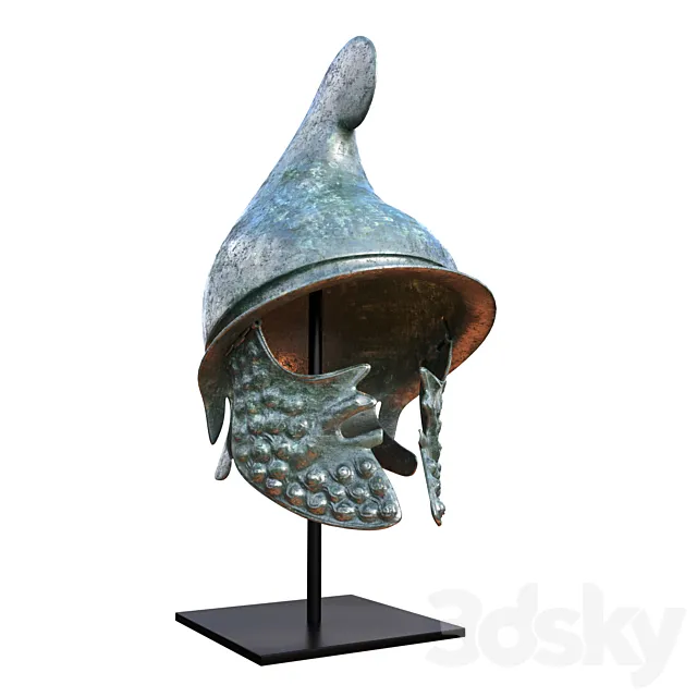 GREEK BRONZE HELMET 3ds Max