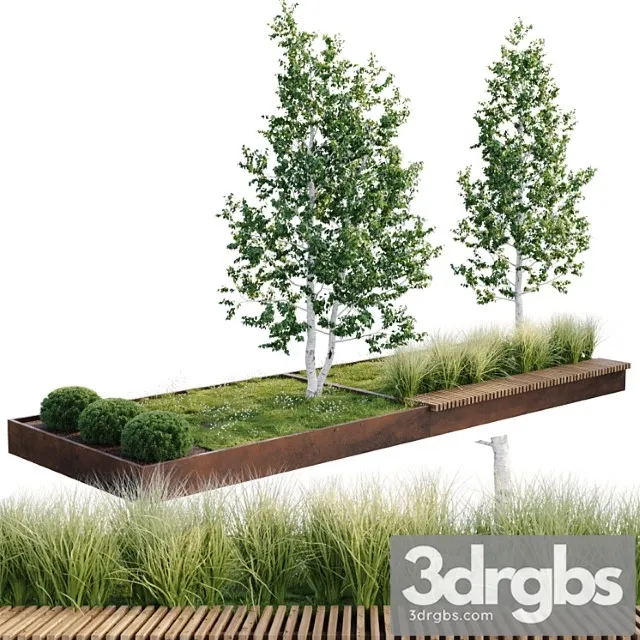 Green benches 3dsmax Download