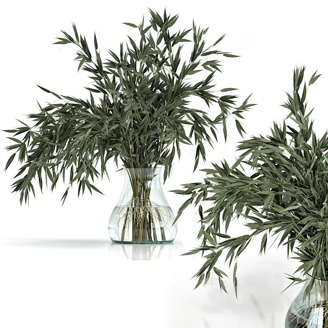 Green Branch in vase – Bouquet 003 3DSMax File