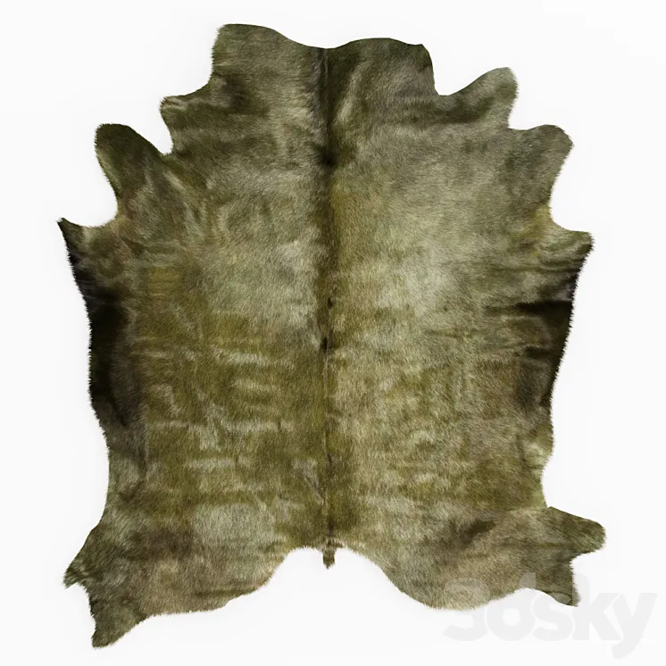 Green cowhide rug 3DS Max