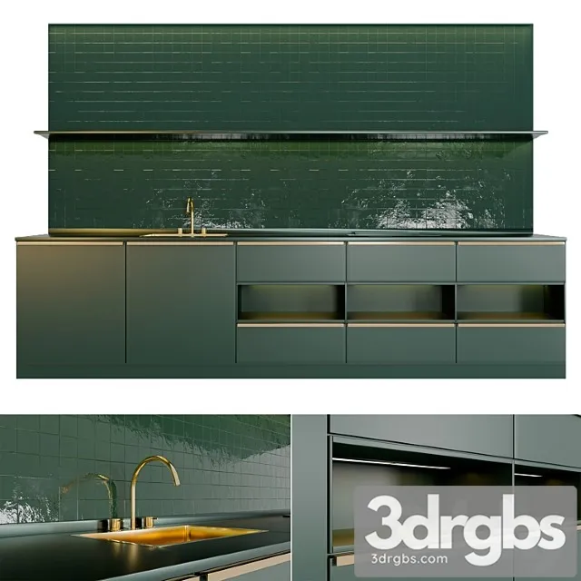 Green kitchen 3dsmax Download