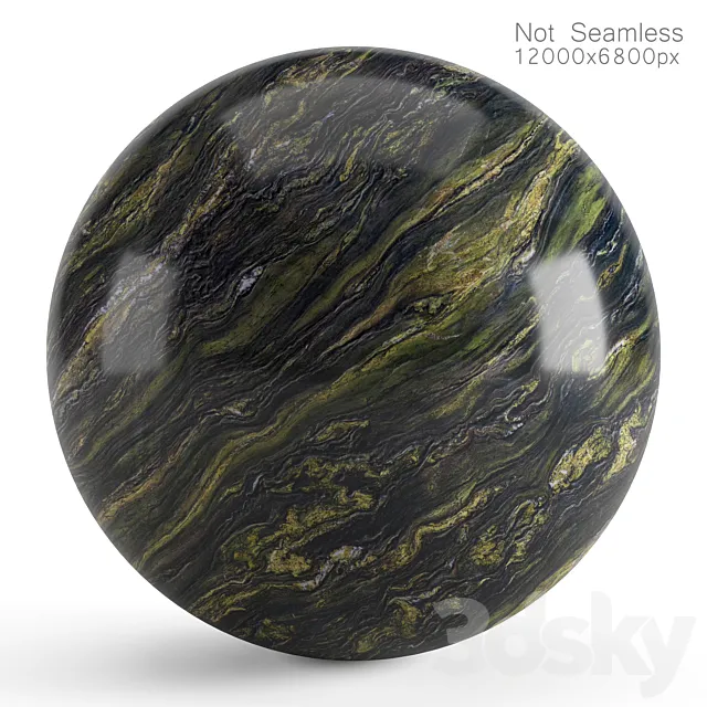 Green marble slab material. 12k 3ds Max