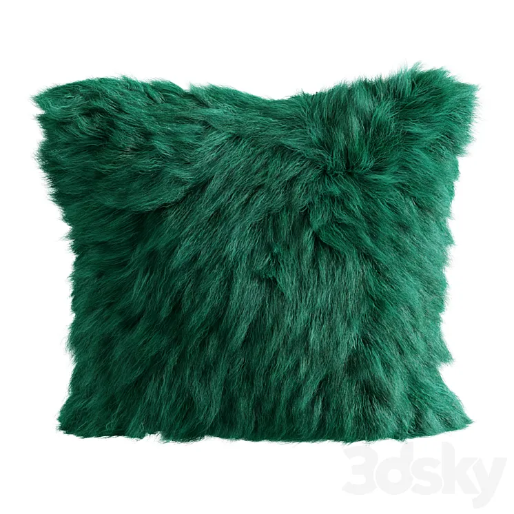 Green pillow fur sheepskin 3DS Max Model