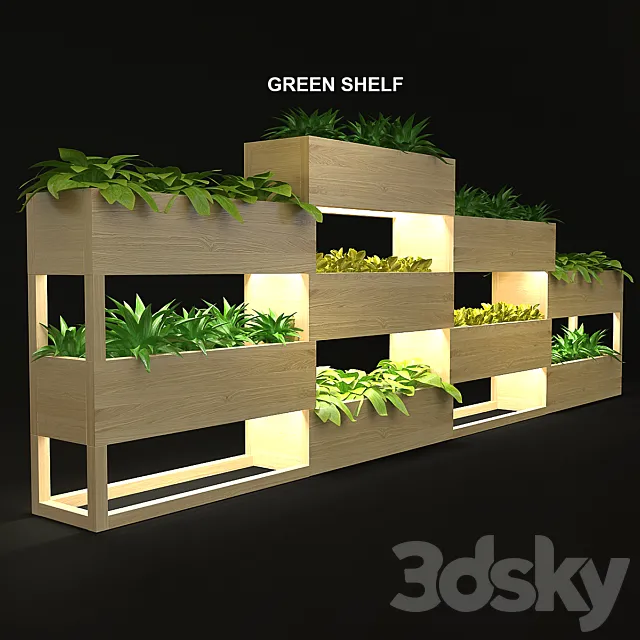 green shelf 3ds Max