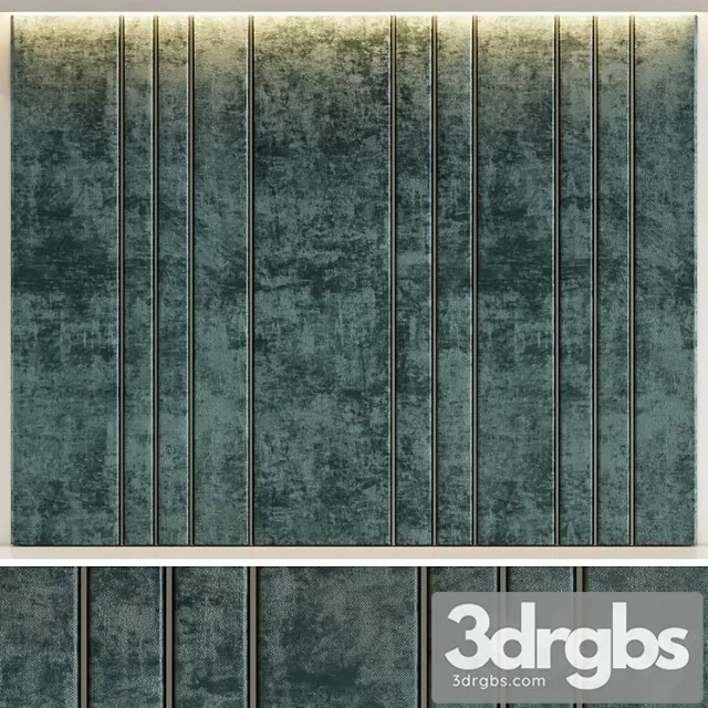 Green velvet decorative panel 3dsmax Download