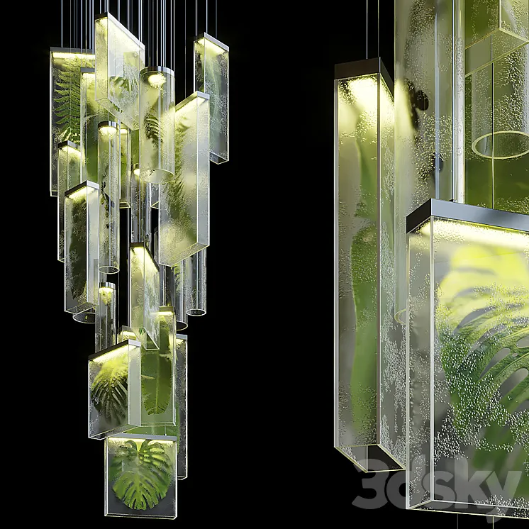 Greenbox – Vargov Design backlit hanging phytomodule 3DS Max Model