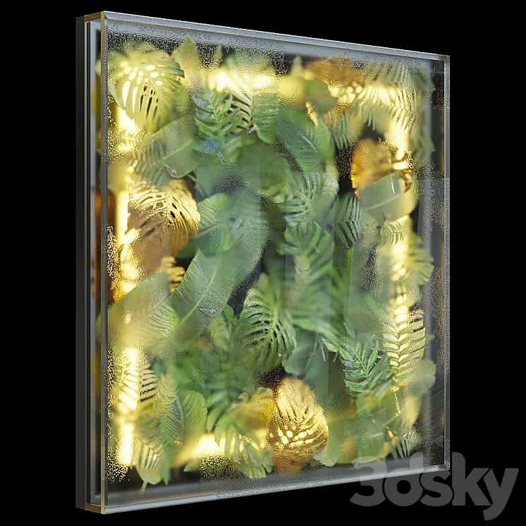 Greenbox – wall-mounted phytomodule with lighting Vargov Design 3DS Max