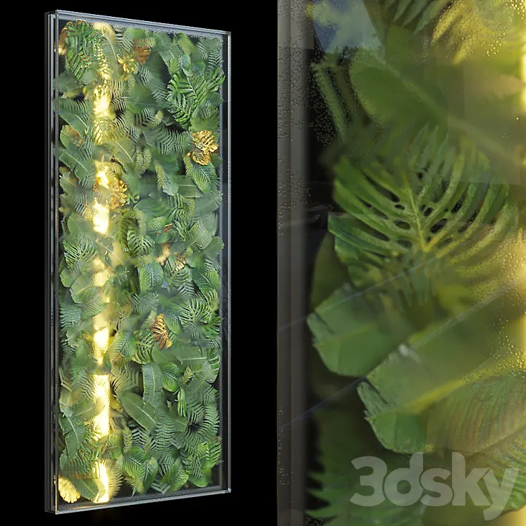 Greenbox – wall-mounted phytomodule with lighting Vargov Design 3DS Max