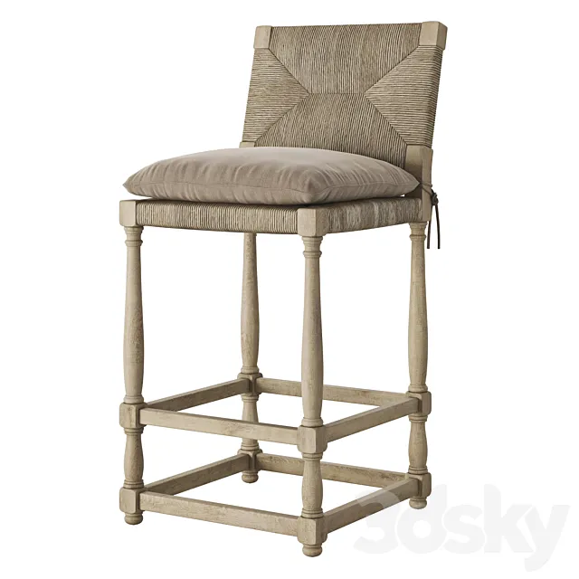 Gregorius Pineo Henri II Rush Barstool 3ds Max