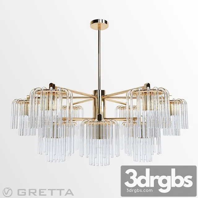 Gretta 12-light sputnik modern-linear-chandelier 3dsmax Download