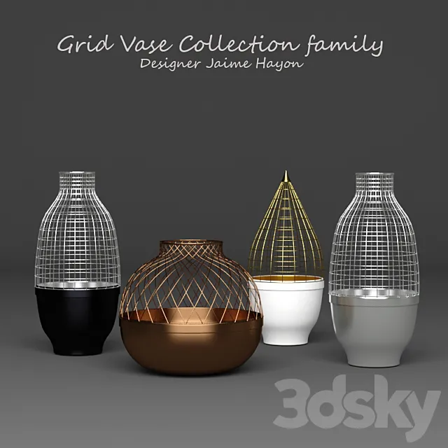 Grid Vase Gaia & Gino by Jaime Hayon 3DSMax File