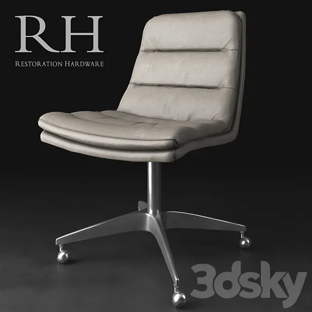 GRIFFITH LEATHER DESK CHAIR 3DS Max Model