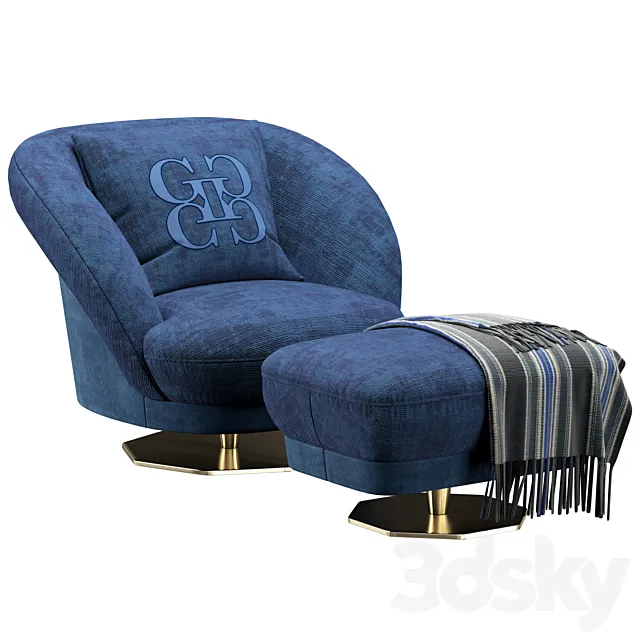 Grilli Space armchair 3ds Max