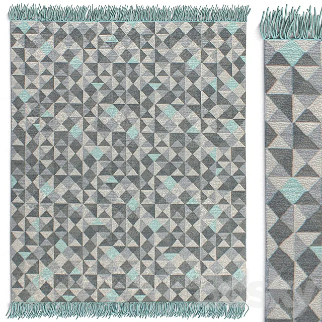 . GRIT & ground Lafayette Mist Rug Carpet 3DS Max Model