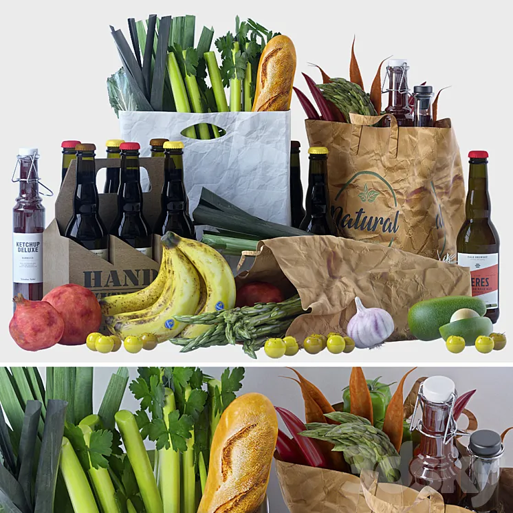 Grocery bags 3 3DS Max