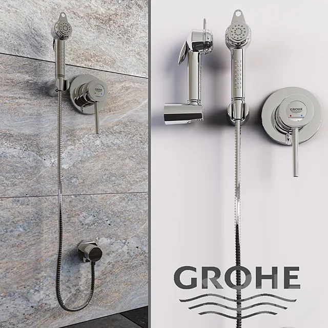 Grohe Bau classic hygienic shower 3DSMax File