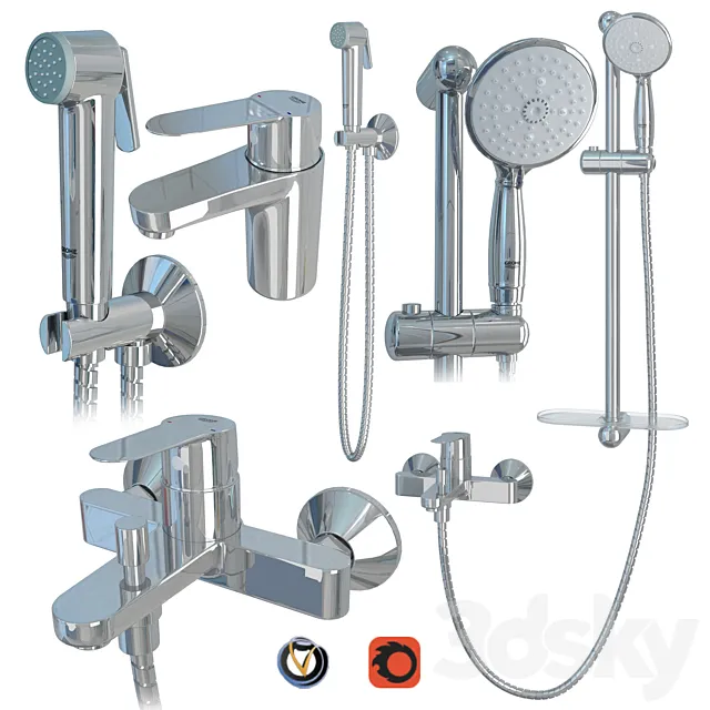 GROHE BauEdge faucet set 3DS Max Model