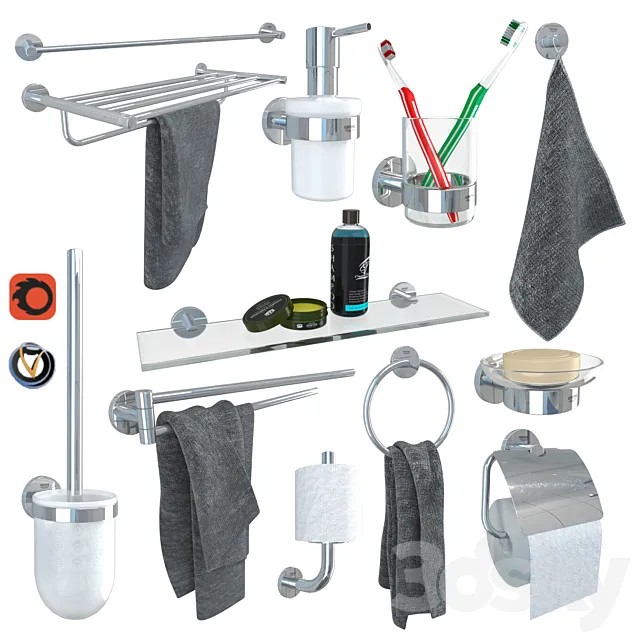 GROHE Essentials Accessory Set 3ds Max