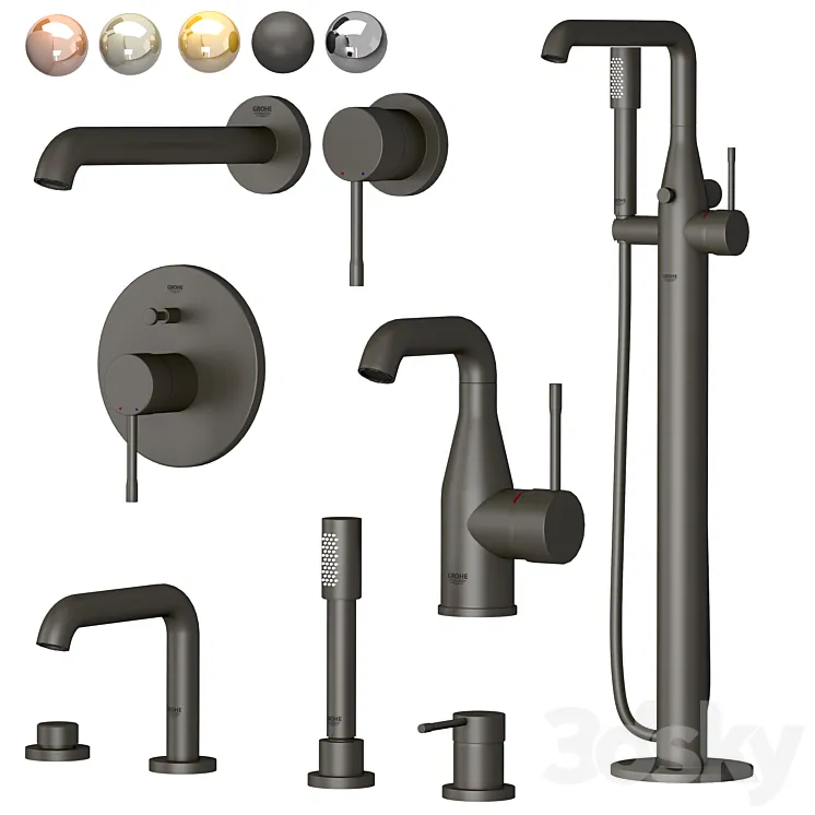 Grohe set 3 Essence 3DS Max Model