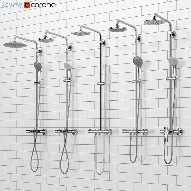 GROHE shower systems | Euphoria set 33 3DS Max